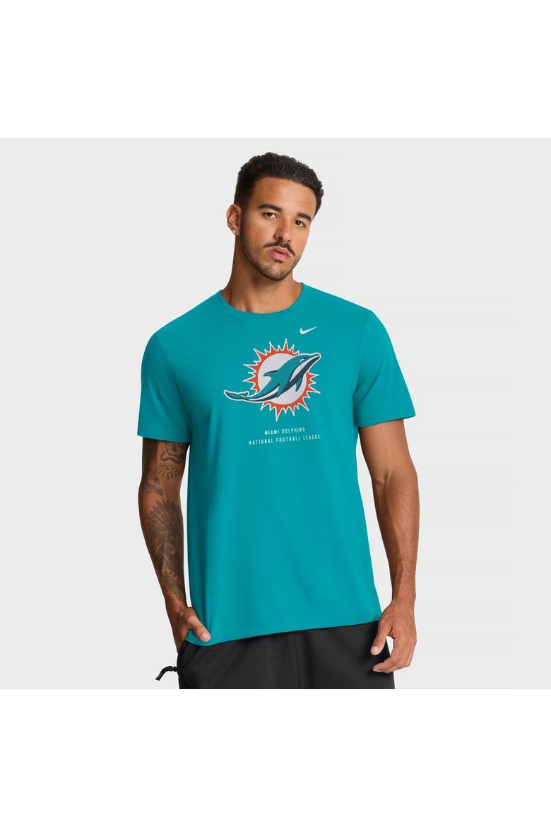 Men's Nike Aqua Miami Dolphins Property Of T-Shirt, Main, color, Aqua