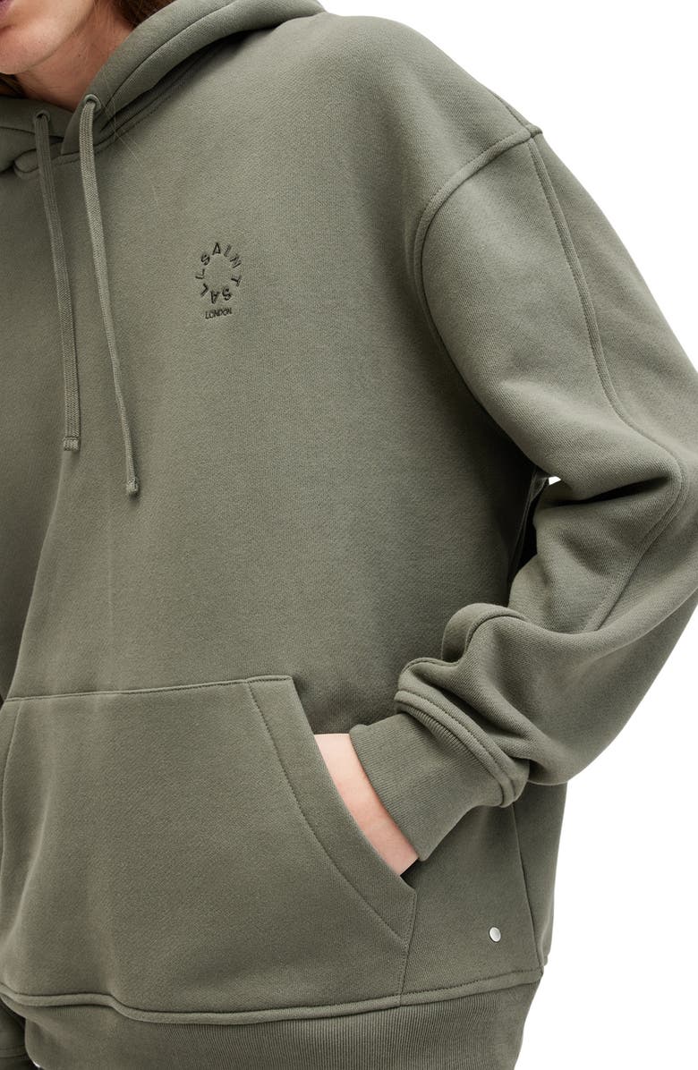 AllSaints Haven Oversize Cotton Hoodie, Alternate, color,