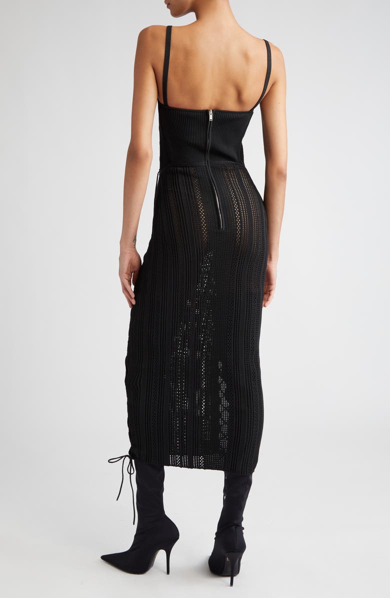 Dion Lee Side Laced Openwork Corset Dress, Alternate, color,