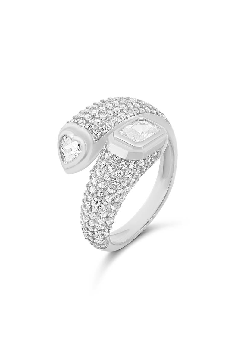 Multishape Pavé Wrap Ring, Main, color, SILVER