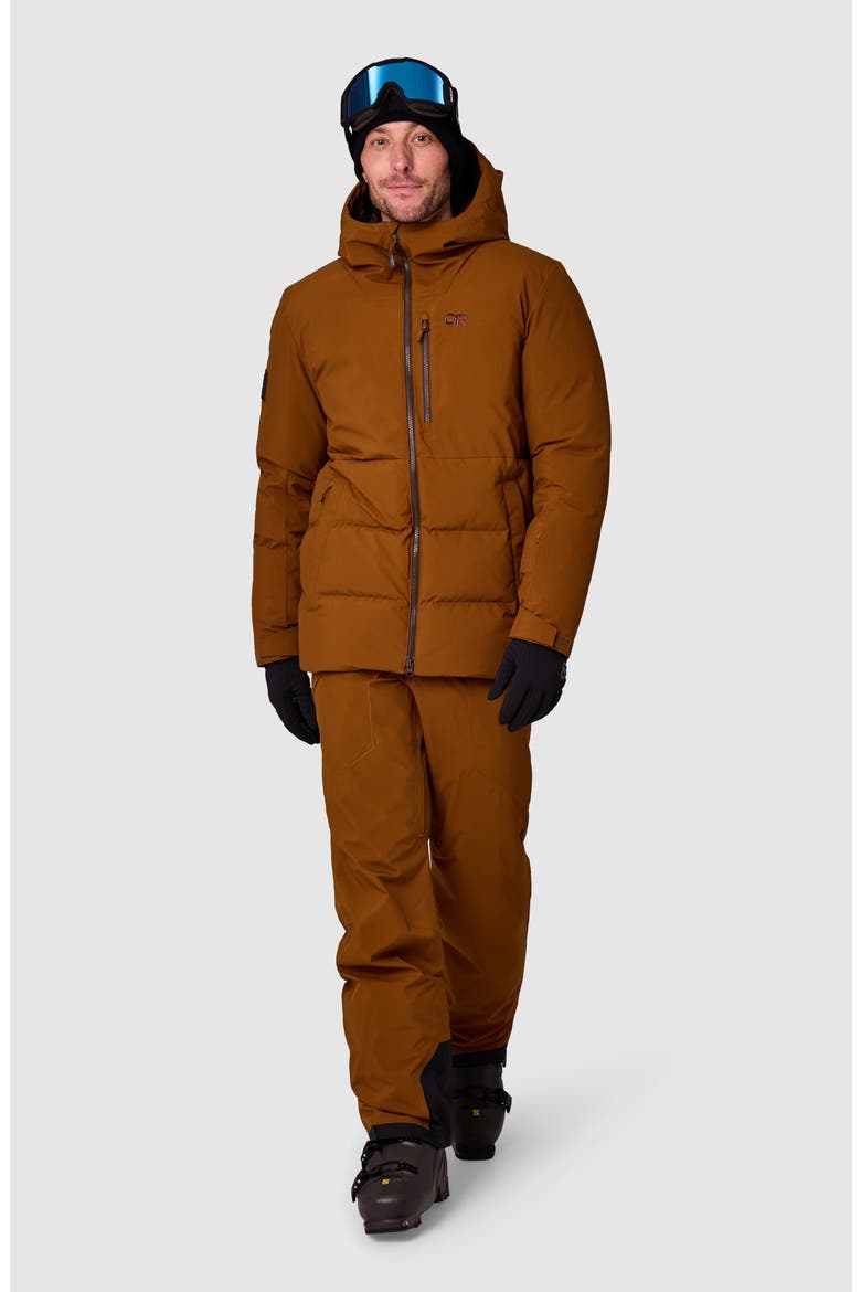 Snowcrew 700 Fill Power Down Hooded Jacket, Alternate, color, PECAN