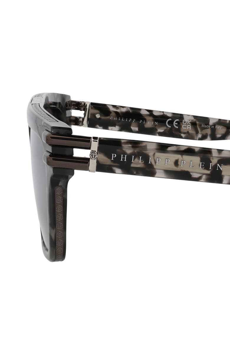 PHILIPP PLEIN 56mm Square Sunglasses, Alternate, color, Black Black Smoke