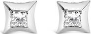 Haus of Brilliance 10K White Gold 1/2 Ct Invisible Princess Stud Earrings