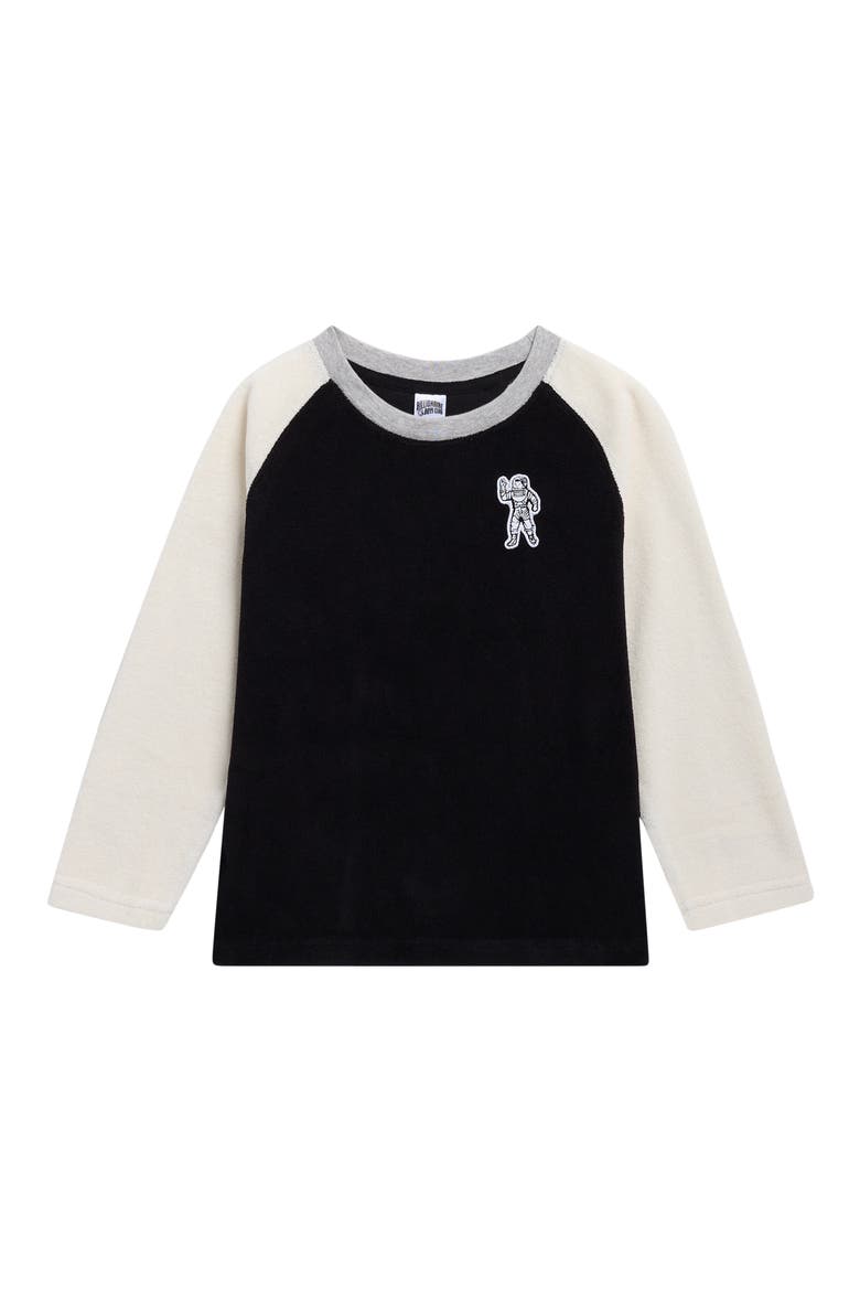 Kids' Star Raglan Sleeve Knit T-Shirt, Main, color, BLACK