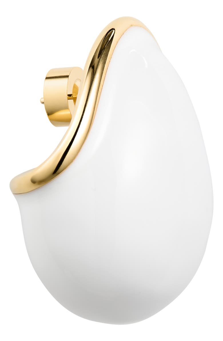 Jacquemus Les Boucles Raisin Oval Earrings, Alternate, color, Gold / White 277