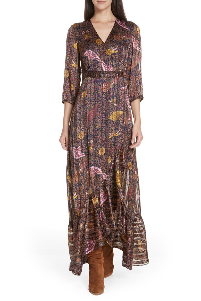 Disy Pleated Maxi Dress, Main, color, BLUE
