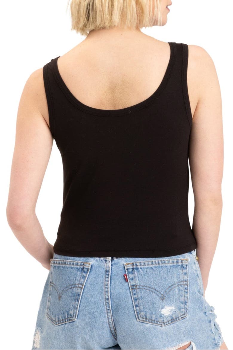 Mirabel Luxe Jersey Crop Tank, Alternate, color, BLACK
