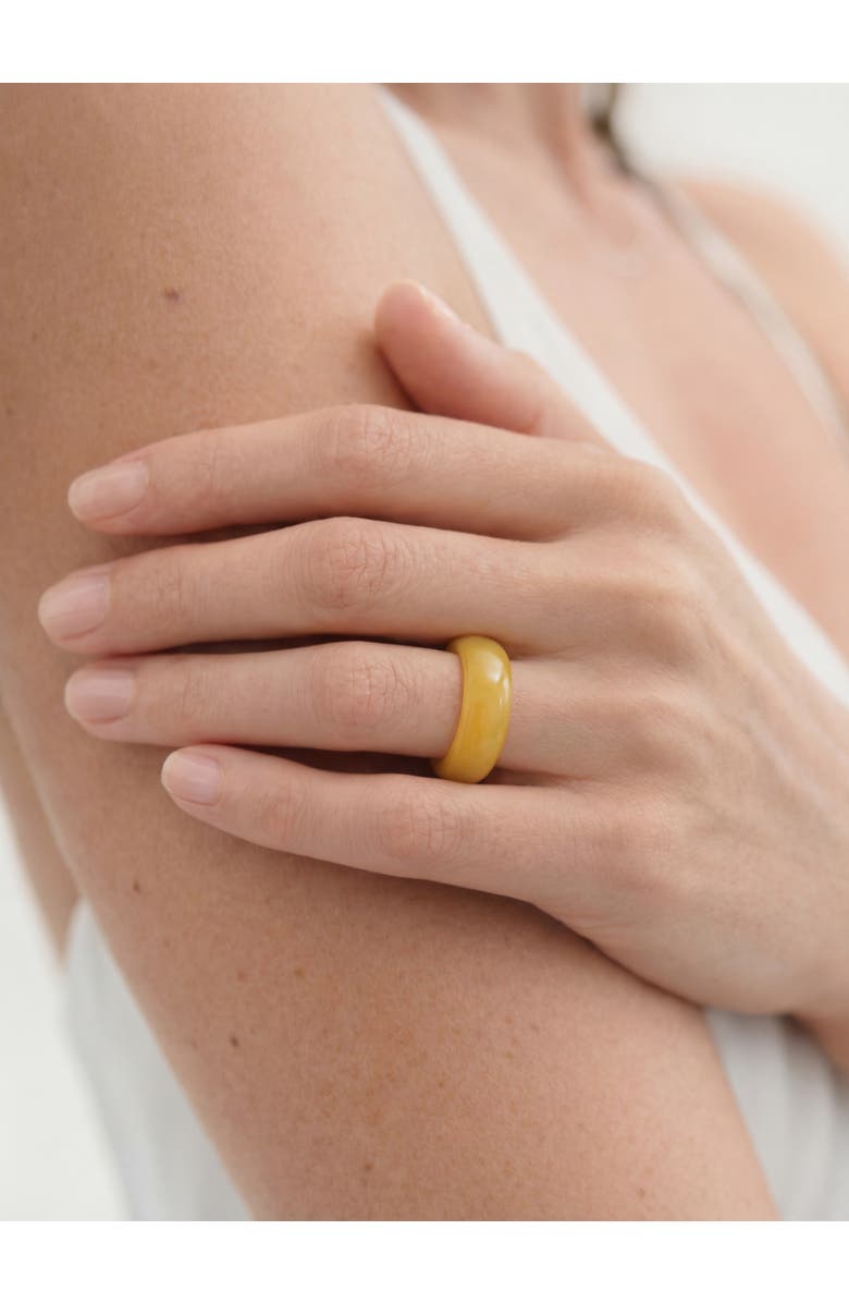 seree Carrie Yellow jade ring, Alternate, color, Yellow