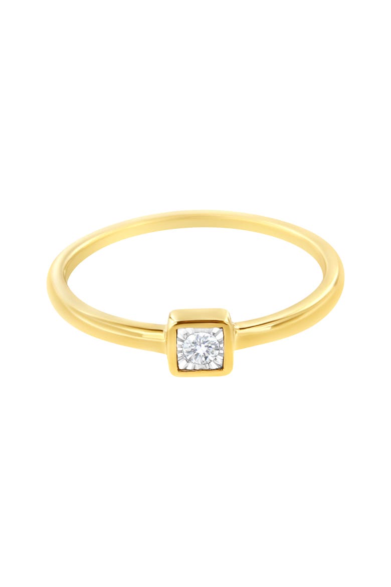 14K Yellow Gold Plated Silver 1/20 cttw Miracle Set Diamond Promise Ring, Alternate, color, Yellow Gold over Silver