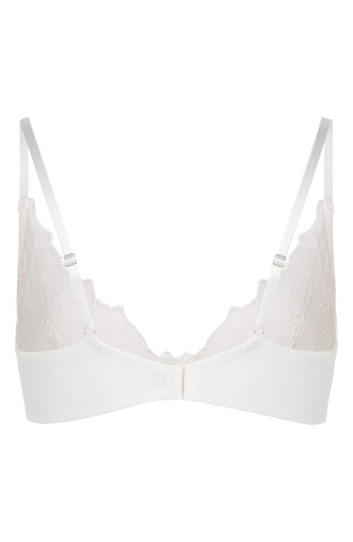 Hunkemoller Hunkemöller Lauren Embroidered Mesh Underwire Bra In Snow White