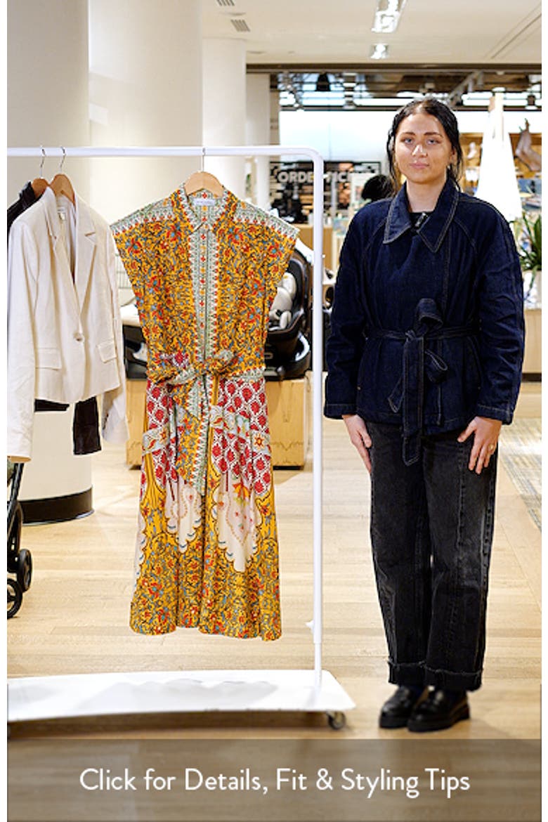 Fran Baroque Print Tie Waist Shirtdress video