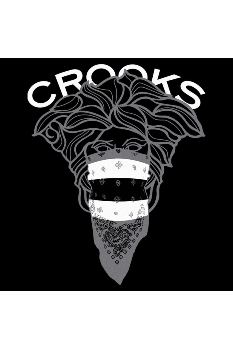 Men's Crooks & Castles Medusa Black and White Effect Graphic T-Shirt, Alternate, color, Black