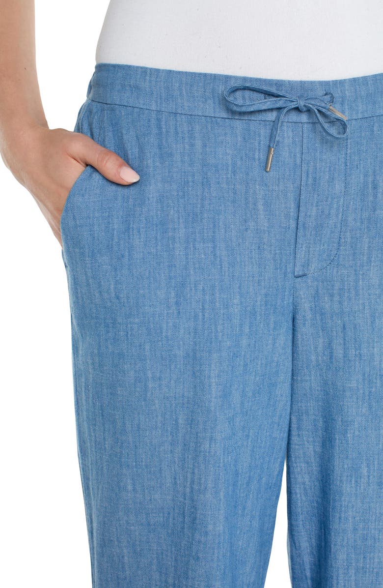 Liverpool Los Angeles Cotton Wide Leg Drawstring Pants, Alternate, color,