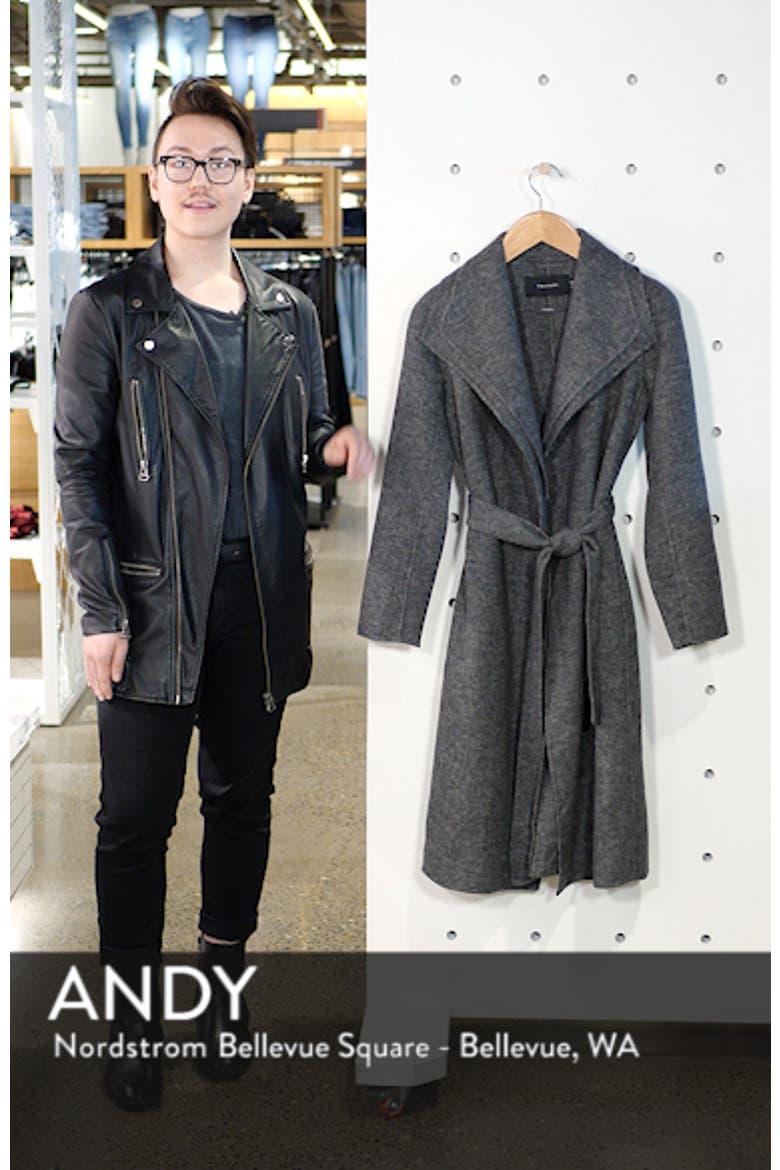 Elliot Wool Blend Wrap Coat video