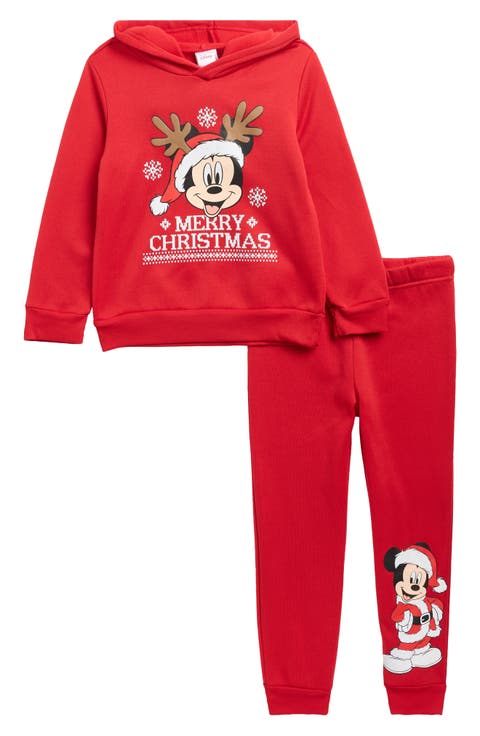 Kids' Mickey Mouse Christmas Hoodie & Joggers Set (Little Kid)