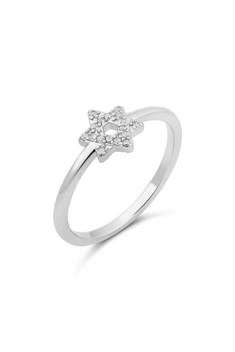 Thin Star of David Ring, Main, color, SILVER