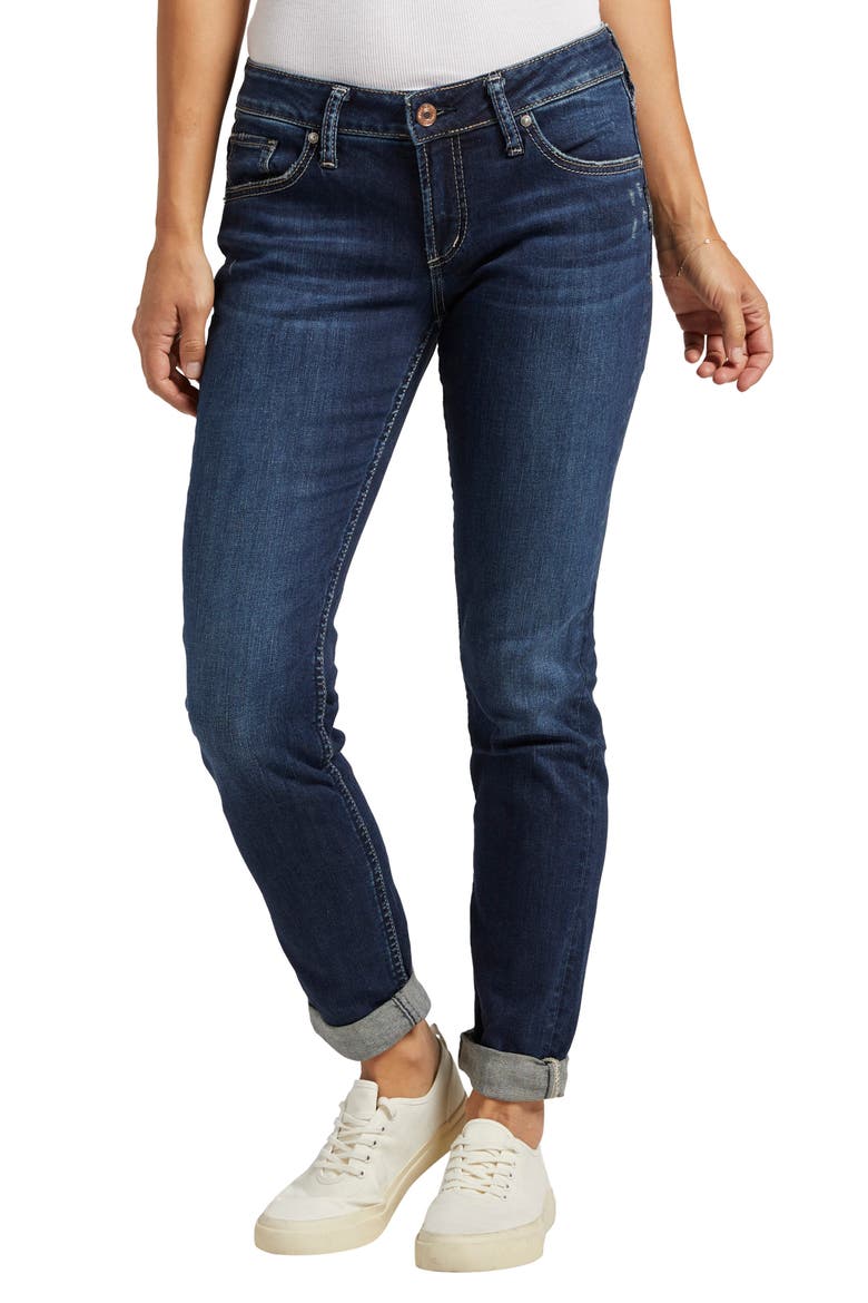 Boyfriend Ankle Straight Leg Jeans, Main, color, INDIGO