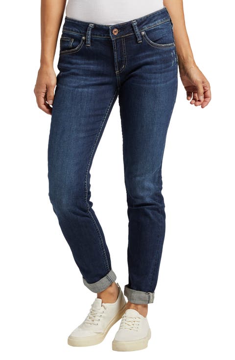 Boyfriend Ankle Straight Leg Jeans