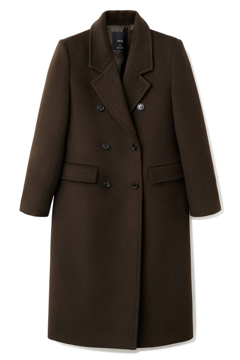 Double Breasted Coat, Alternate, color, KHAKI BROWN