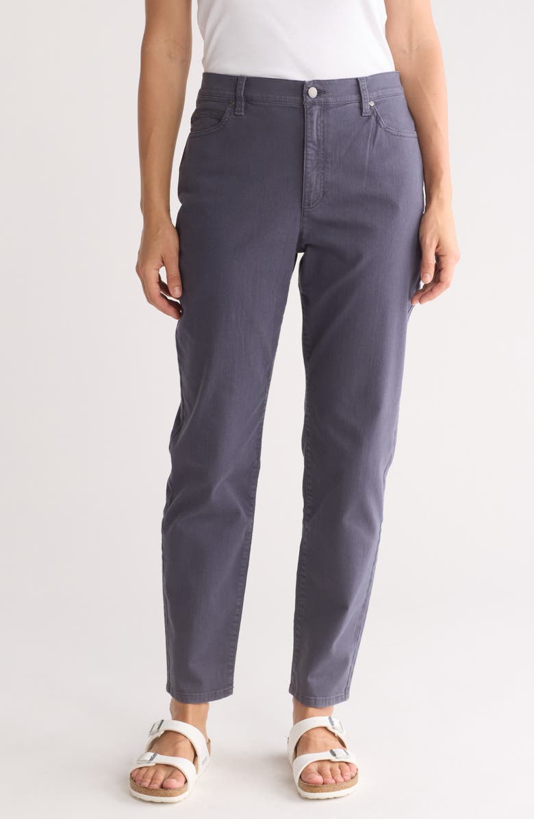 Eileen Fisher High Waist Slim Leg Jeans, Main, color, Dkngt