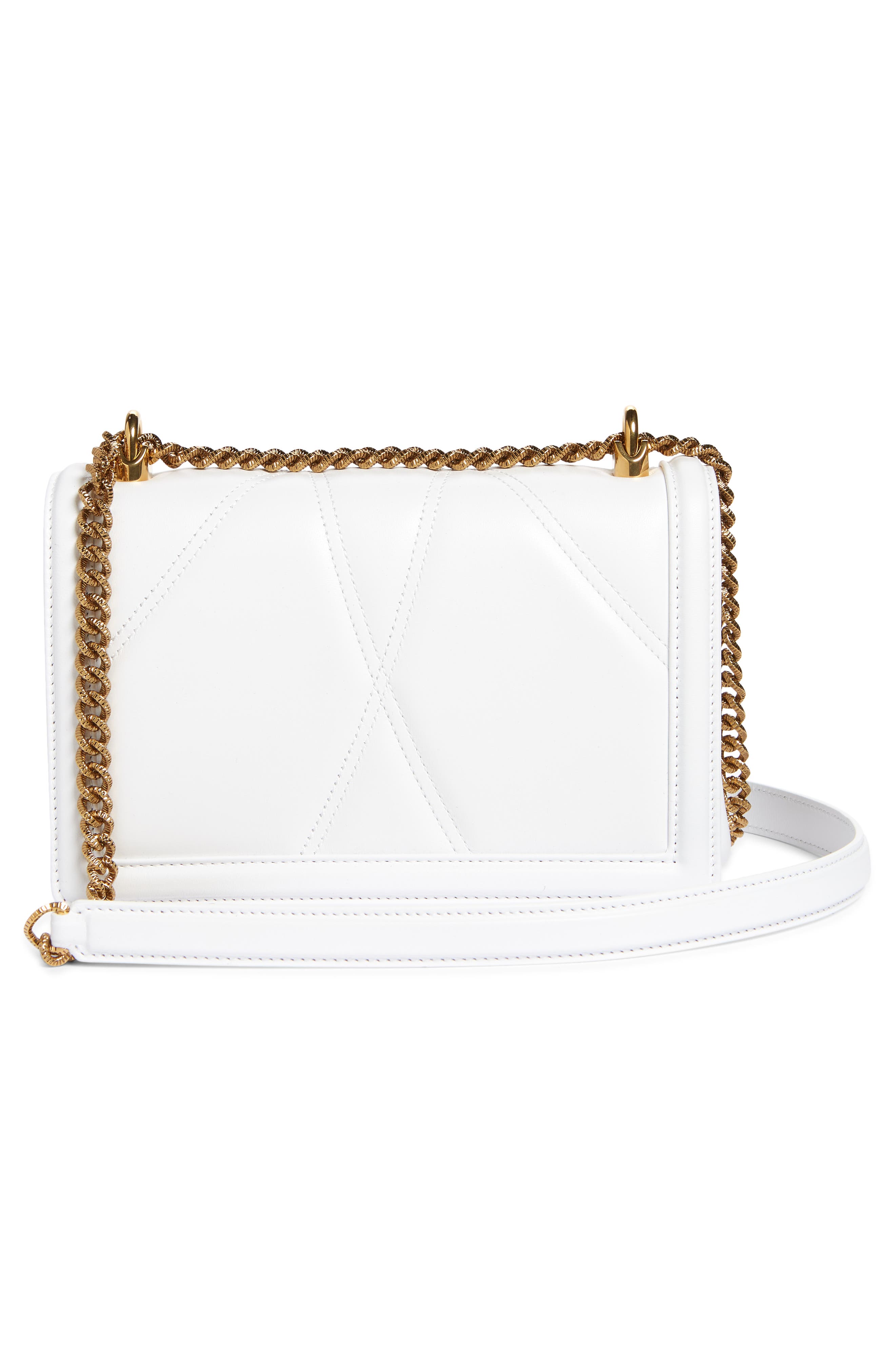 Devotion Logo Heart Lambskin Crossbody Bag, Alternate, color, OPTICAL WHITE