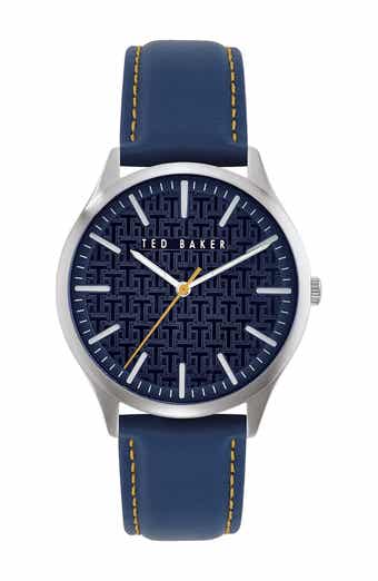 Ted Baker Men's Manhatt Leather Strap Watch, 40mm