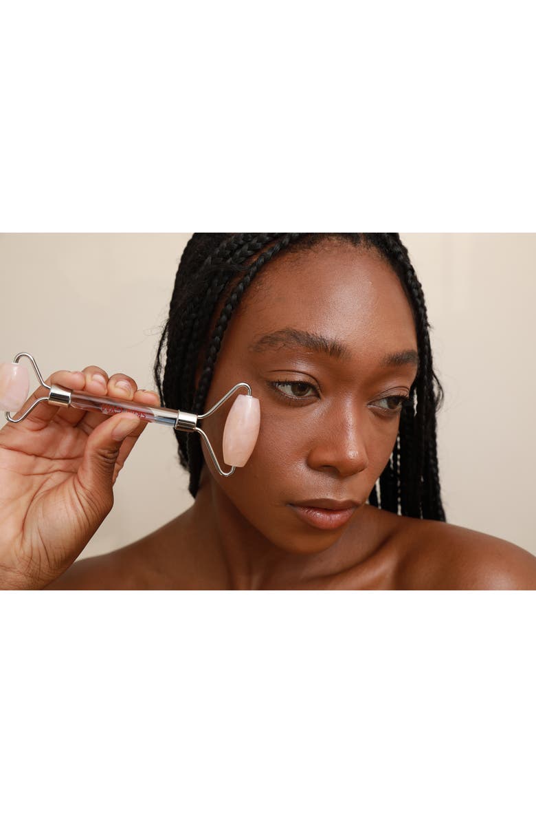 Skin Gym Rose Quartz Crystal Facial Roller, Alternate, color, Rose Quartz