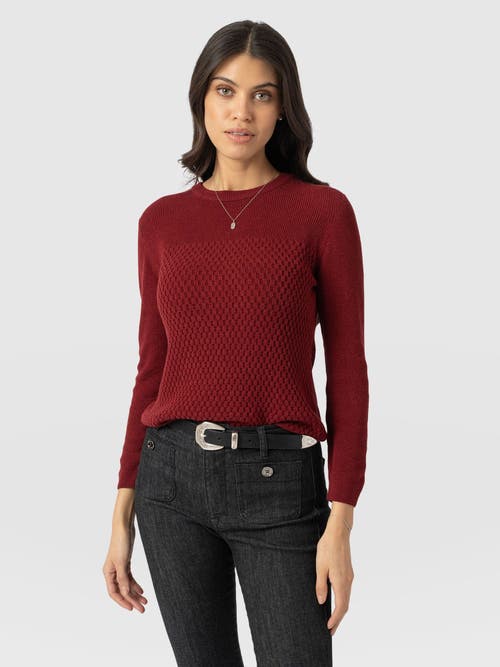 Shop Saint + Sofia Honeycomb Rib Sweater
