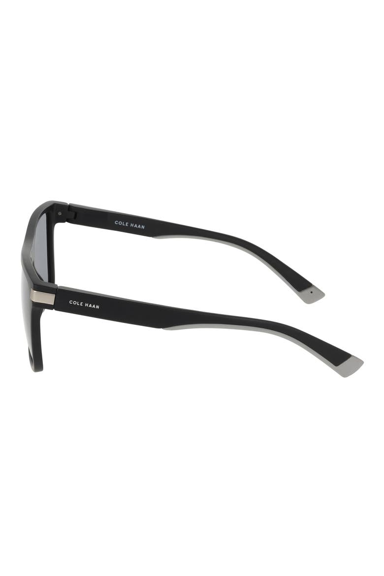 55mm Square Sunglasses, Alternate, color, BLACK