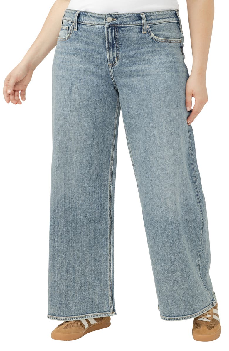 Silver Jeans Co. Suki Wide Leg Jeans, Main, color, Weston