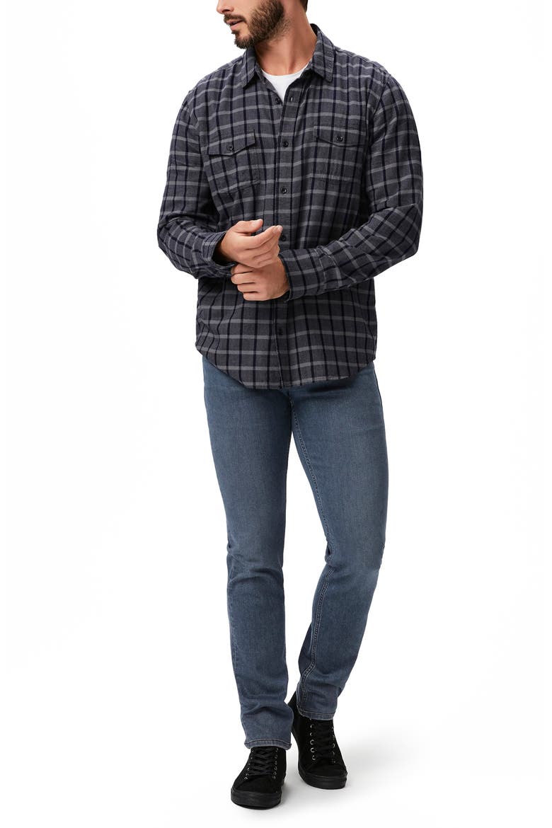 Everett Plaid Flannel Button-Up Shirt, Alternate, color, ROCKY GROVE