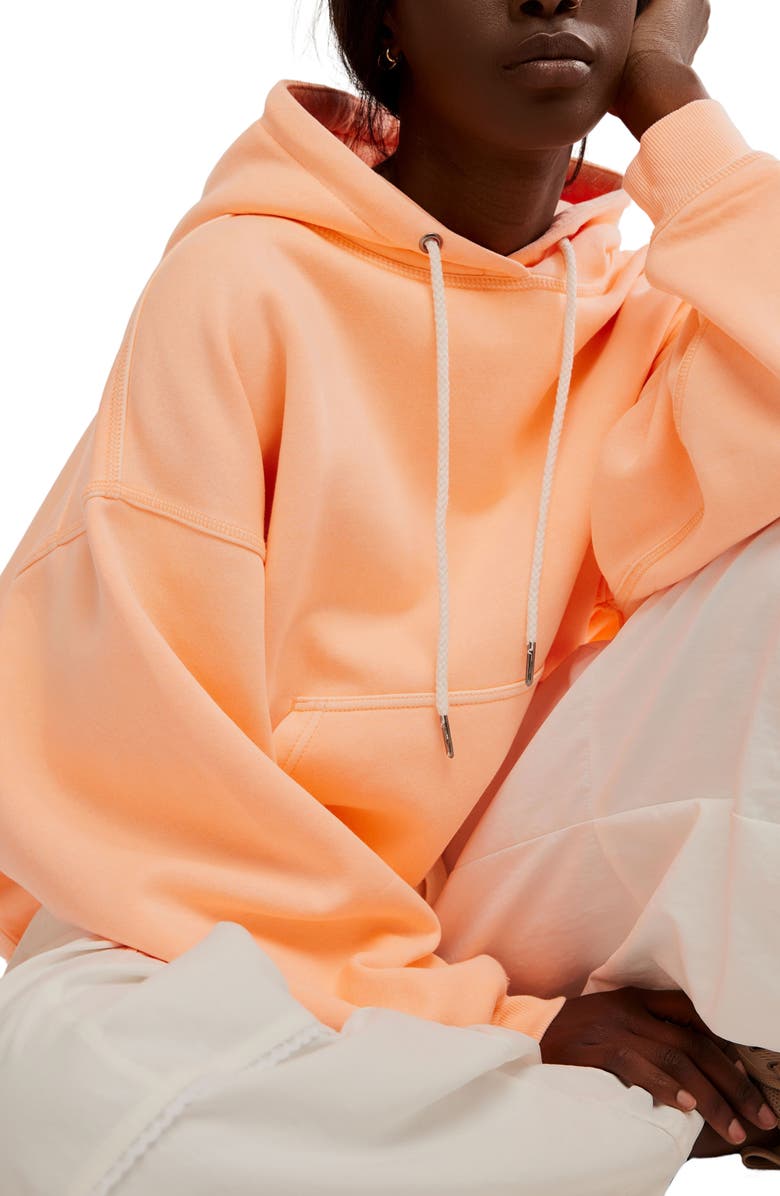 Free People FP Movement Final Call Hoodie, Alternate, color, Pastel Peach