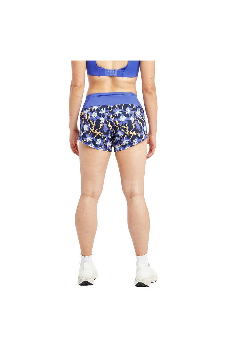 Oiselle Ra 4In Short - Women's, Alternate, color, Ink Blue Aquila Bloom