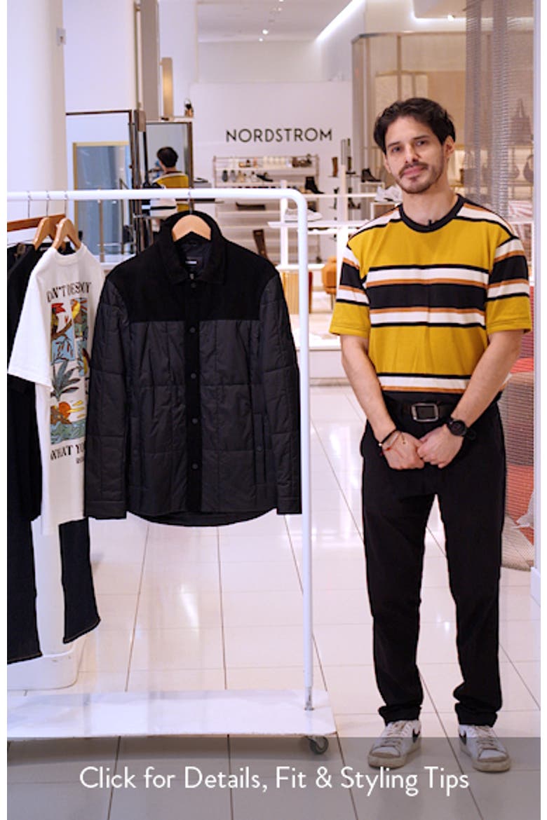 Henrick Mixed Media Insulated Water Resistant Shirt Jacket video
