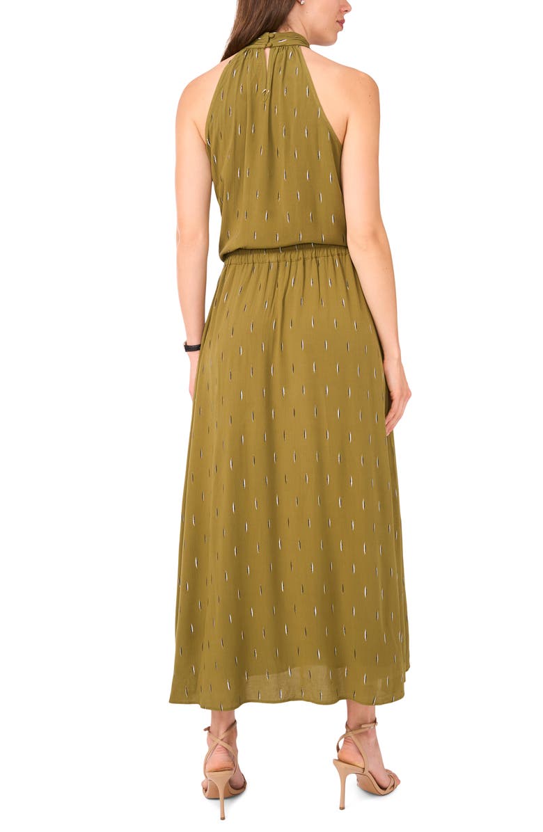 Halogen<sup>®</sup> Metallic Accent Pull-On Midi Skirt, Alternate, color, Olive Moss