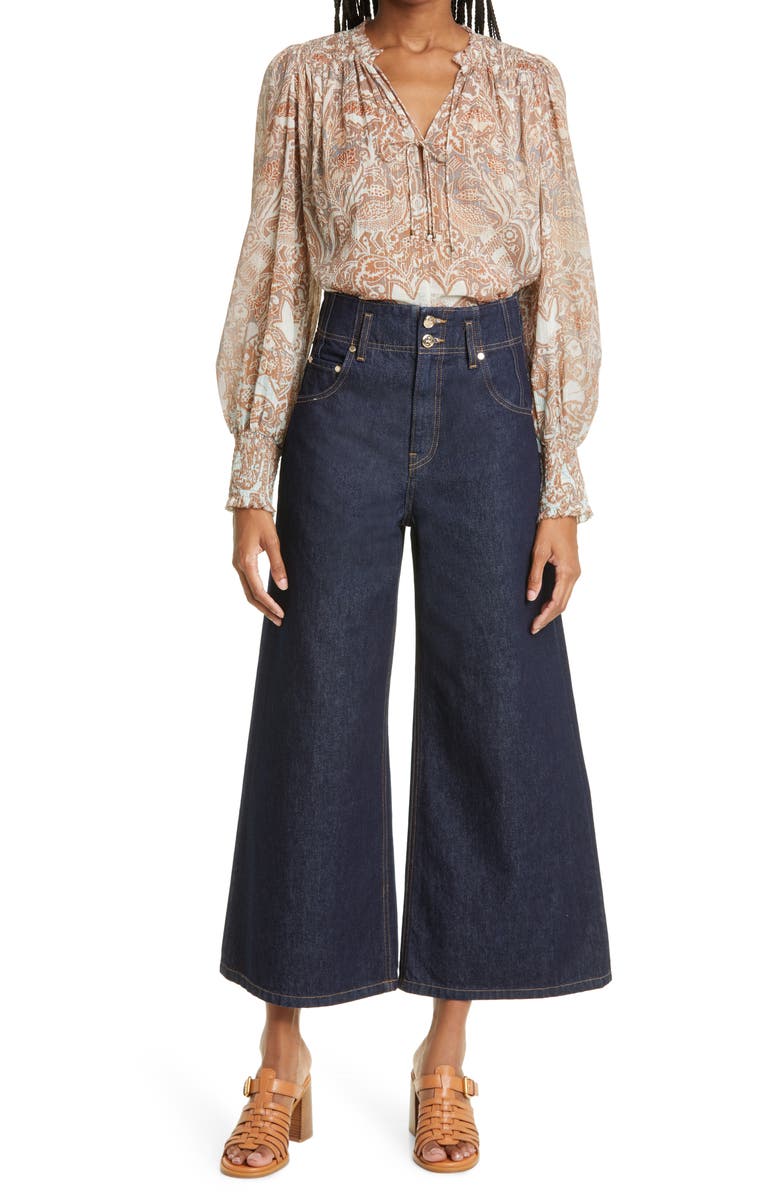 Ulla Johnson The Yvette Flare Ankle Jeans, Alternate, color, 
