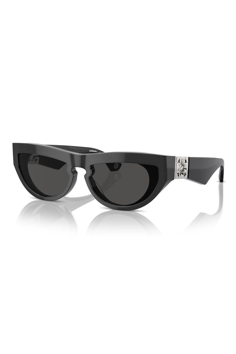 58mm Cat Eye Sunglasses, Alternate, color, DARK GREY