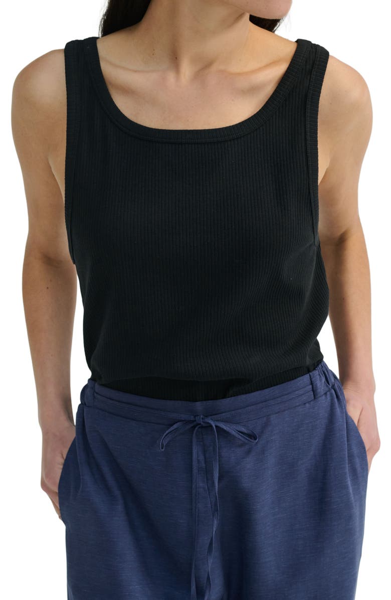 Almina Concept Relaxed Ribbed Tank Top, Alternate, color, Black