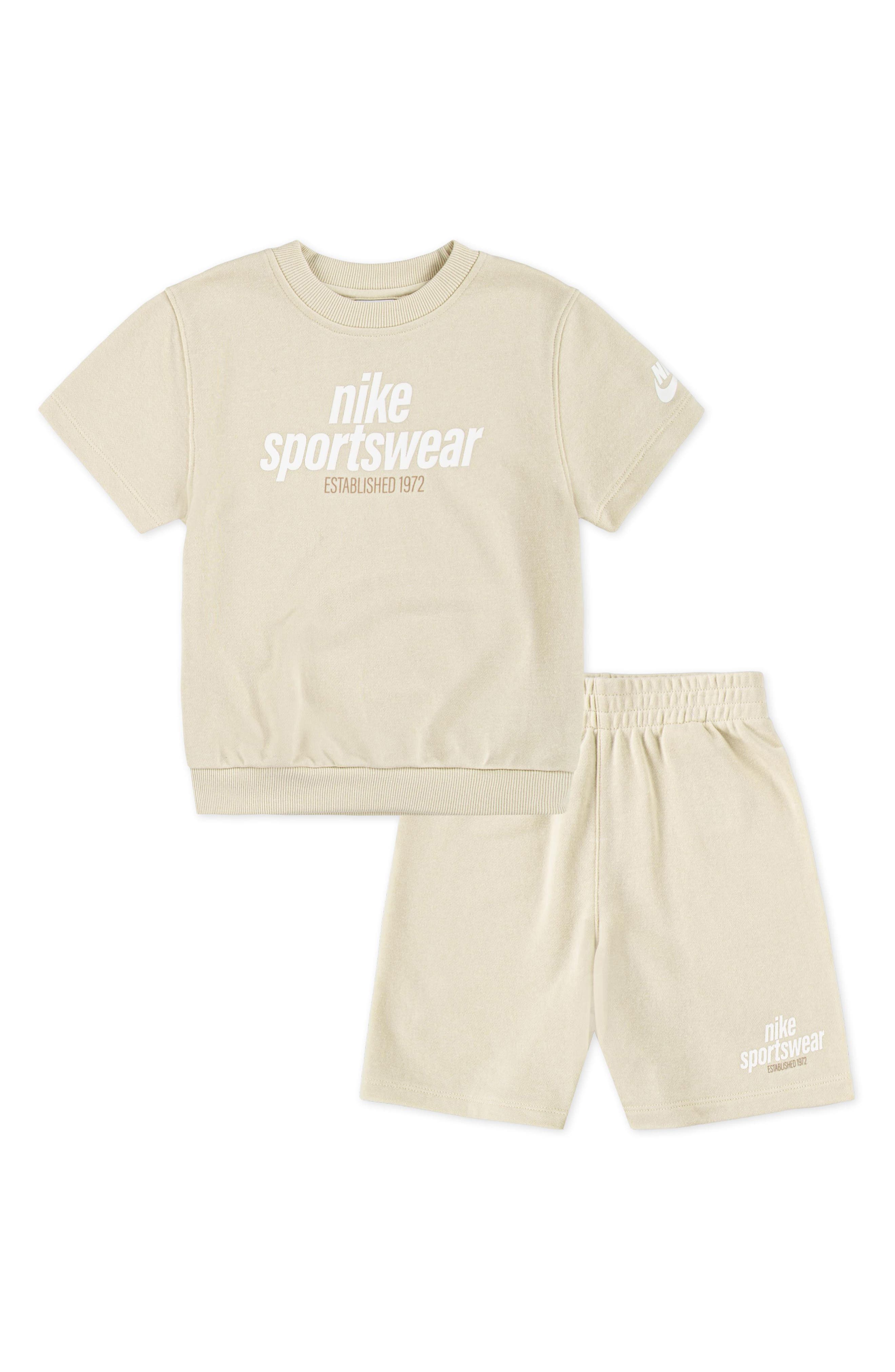 Nike Kids' Logo Graphic French Terry Sweatshirt & Sweat Shorts Set