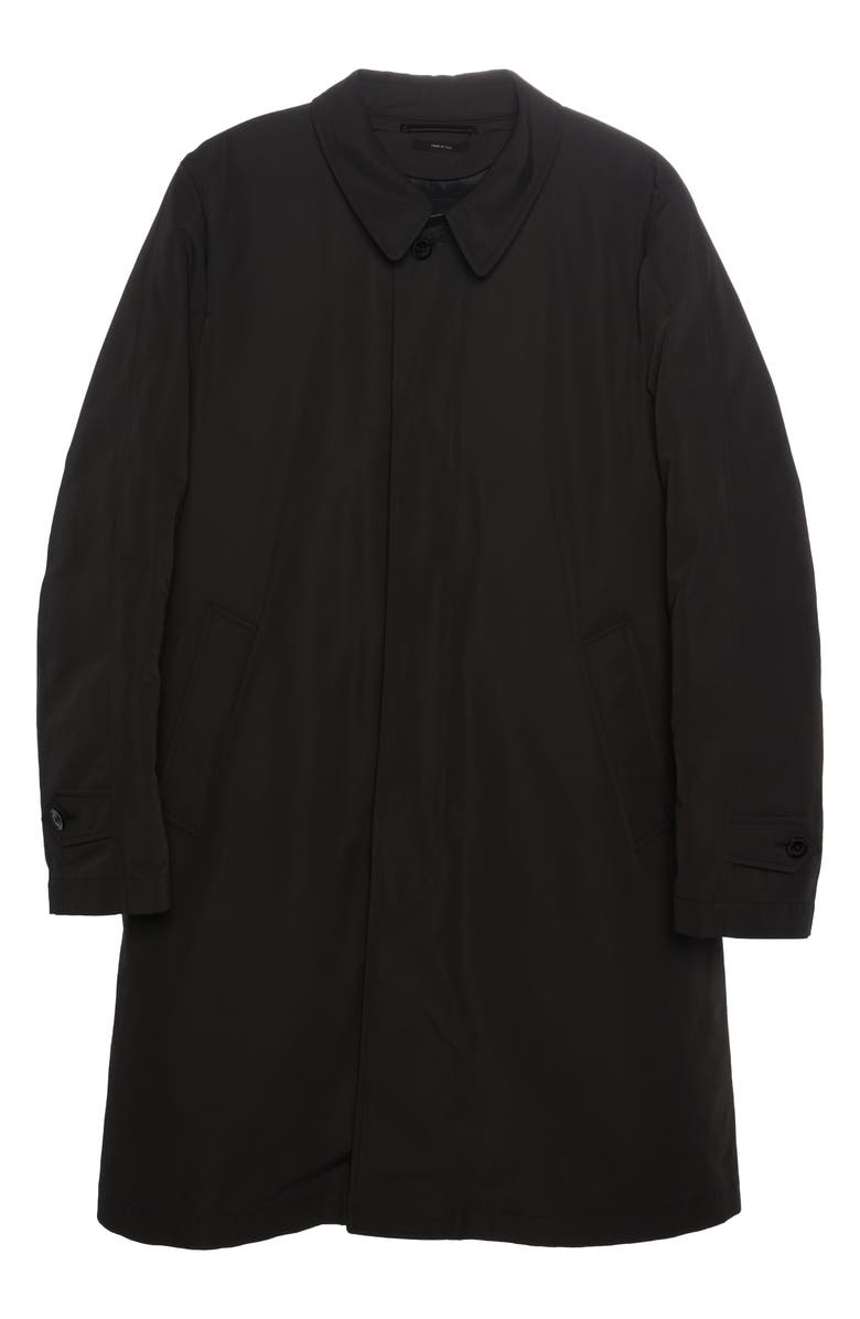 TOM FORD Classic Fit Microfaille Raincoat, Alternate, color, Black