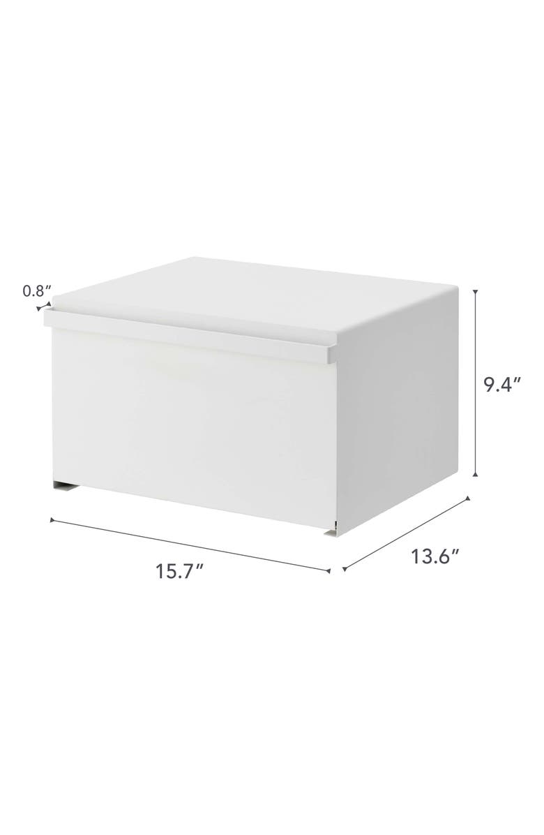 Yamazaki Steel Bread Box, Alternate, color, White