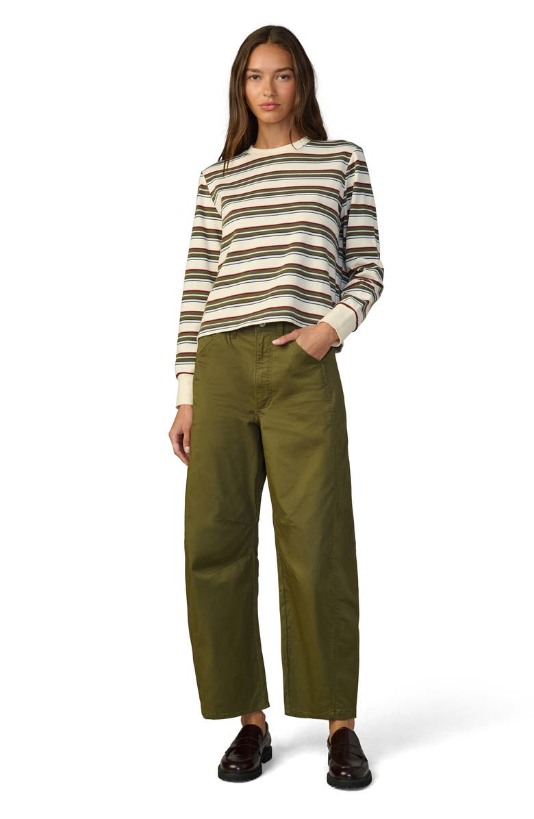 Joe's Jeans Stripe Long Sleeve Cotton T-Shirt, Alternate, color, Ivy Multi Stripe