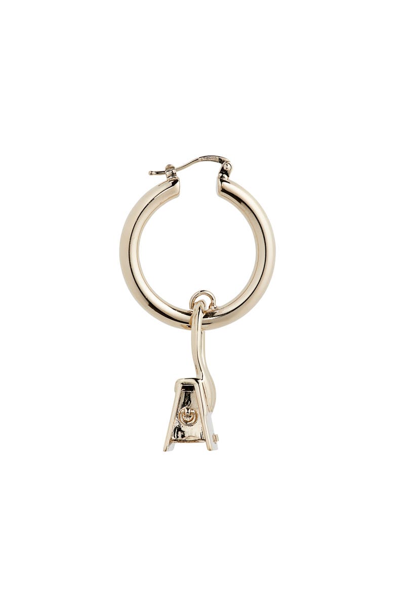 Jacquemus Les Creoles Chiquito Charm Hoop Earrings, Alternate, color,