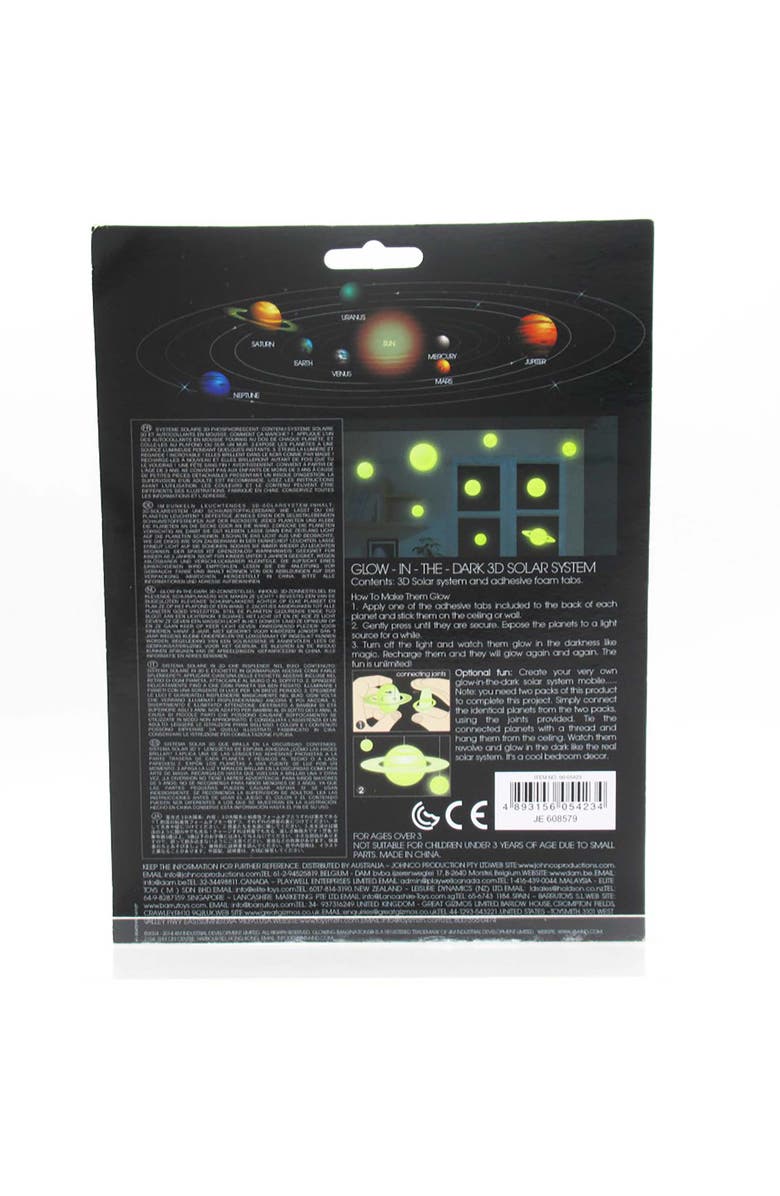 4M Glow 3D Solar System Glow in Dark Set, Ceiling Stick ons, Alternate, color, Multicolored
