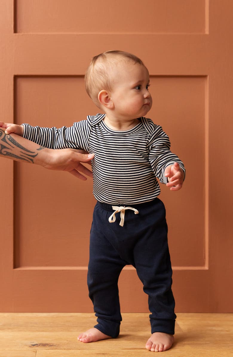 NATURE BABY Organic Cotton Pants, Alternate, color, Navy