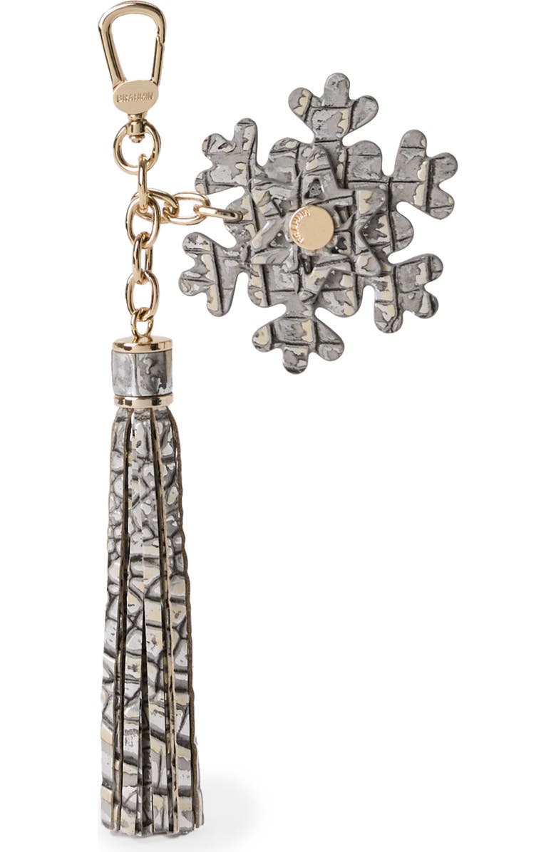 Brahmin Snowflake Tassel Charm, Main, color,