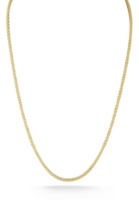18k Gold Plated Sterling Silver Brillio Chain Necklace