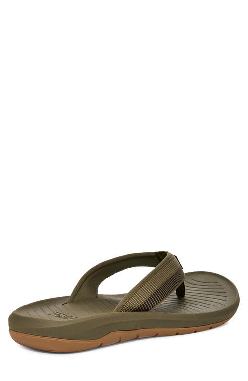 Teva Hurricane Flip Flop In Archive Ladder Dark Olive
