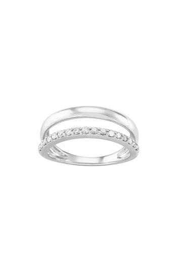Frankie & Zoe Diamond Split Shank Band Ring In Gold