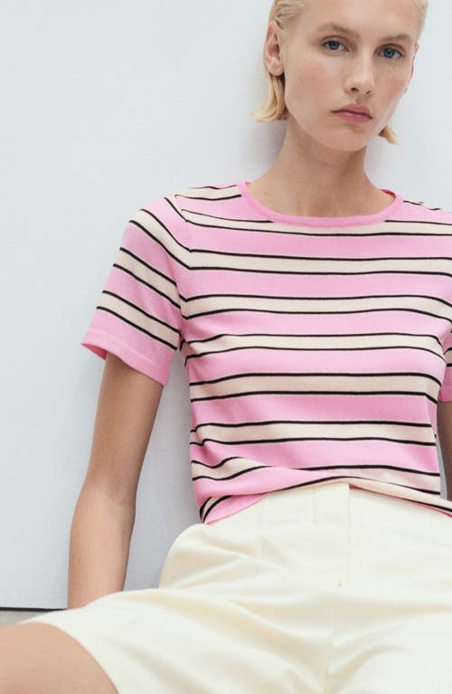 Mango Fine Knit Sweater In Pink